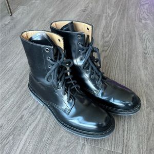 Alexander McQueen Black Leather Boots Size IT 41